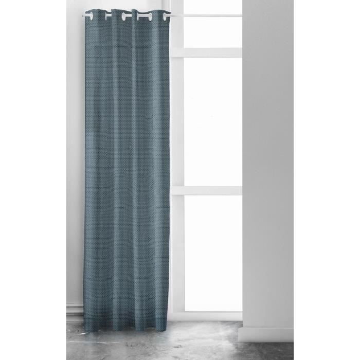 TODAY Rideau Micromotif JAKARTA 100% coton 140x240 Bleu Shiva TODAY