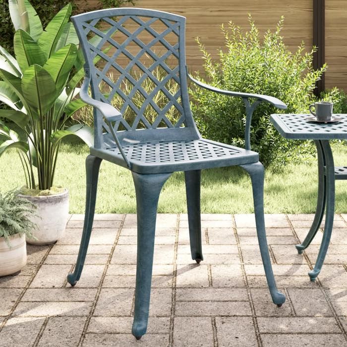 vidaXL Chaises de Jardin Aluminium Fonte