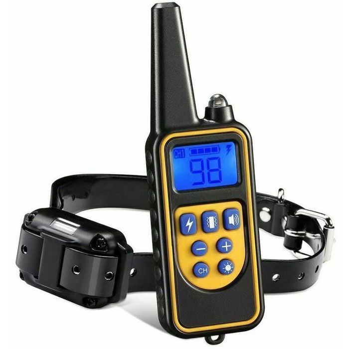 Comparer les prix de Meloive Collier de Dressage pour Chiens Rechargeable IP67 Porte 800m 99 Niveaux Vibration Choc Son YYV