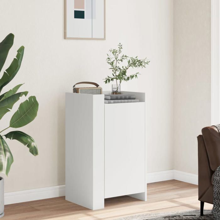 vidaXL Buffet blanc 45x35x75 cm bois dingénierie 848395
