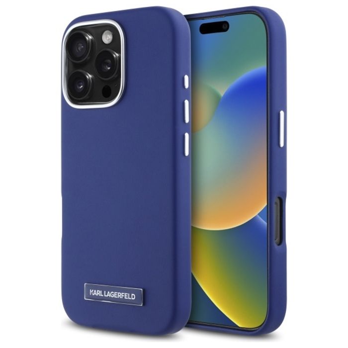 Coque Karl Lagerfeld Pour IPhone 16 Pro – Noir, MagSafe, Plaque Métallique (neuve)