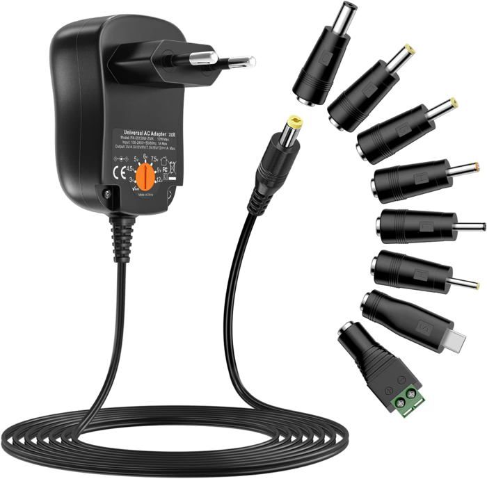 Domybest Adaptateur Secteur AC 100-240V DC 5.5 X 2.5MM 6V 1A 1000mA Chargeur Adaptateur D'alimentation à Découpage