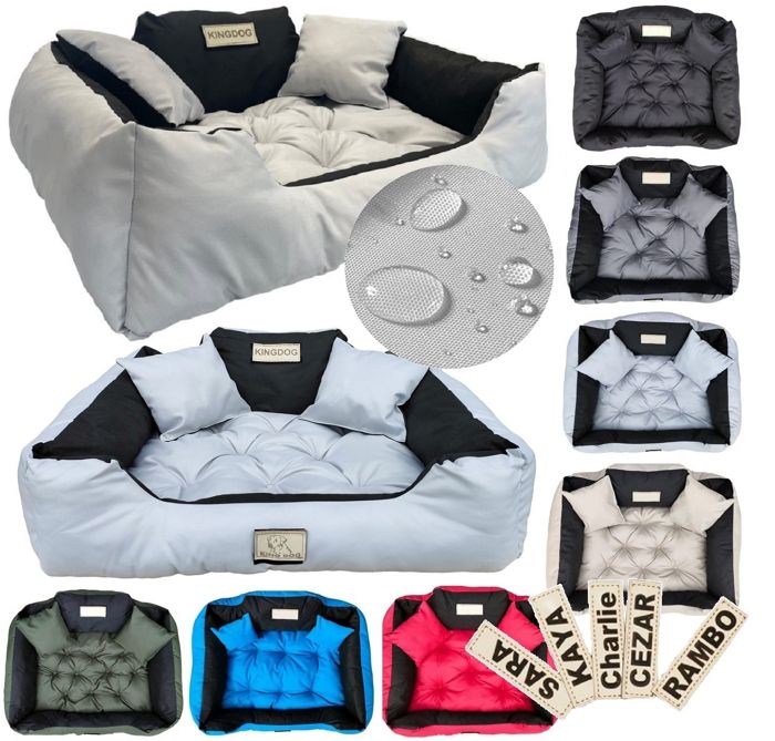 Comparer les prix de Panier pour chien KINGDOG 145x115 cm personnalisé imperméable gris clair