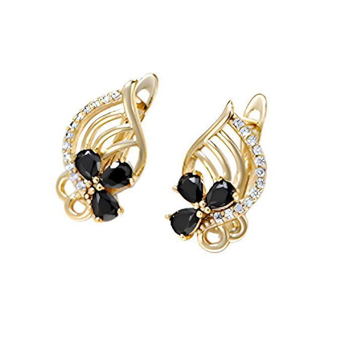 Boucles D'Oreilles Dormeuses Plaqué Or 750 - Solitaire Rouge - Bijouterie Papillon Bleu - Neuf Avec Étiquettes