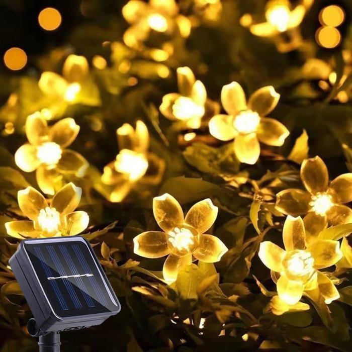 Guirlande Lumineuse Cerisier 2m Vicloon - 20 LED Rose, Alimentation Par Piles, Pour Déco Intérieur/extérieur