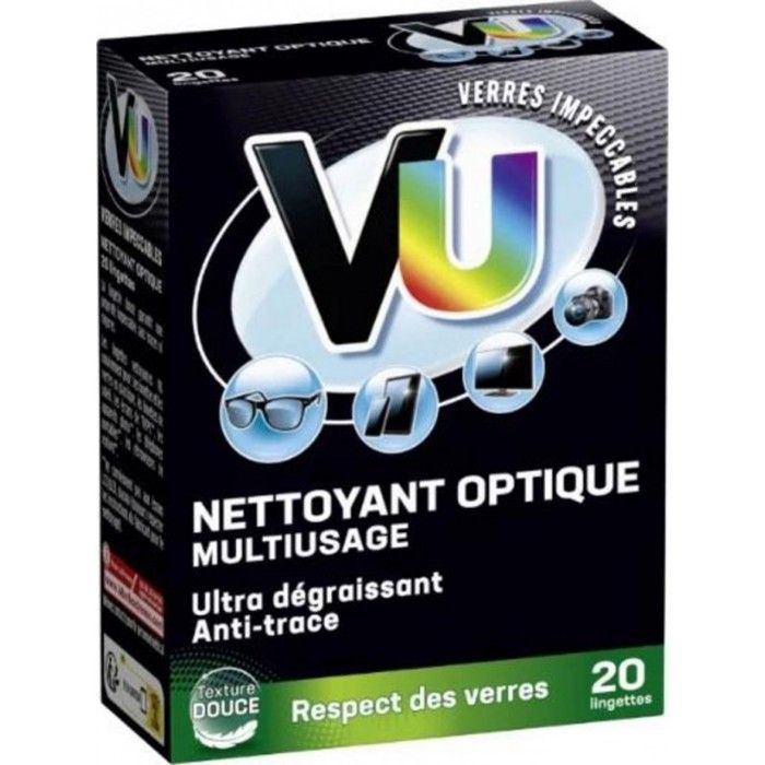 Nettoie Verres Anti-reflets Lingettes Nettoyantes VU Expert Pour