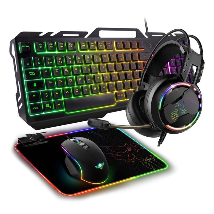 Pack de périphériques gaming – Spirit of Gamer – ULTIMATE 300 – RGB – 105 touches – Filaire
