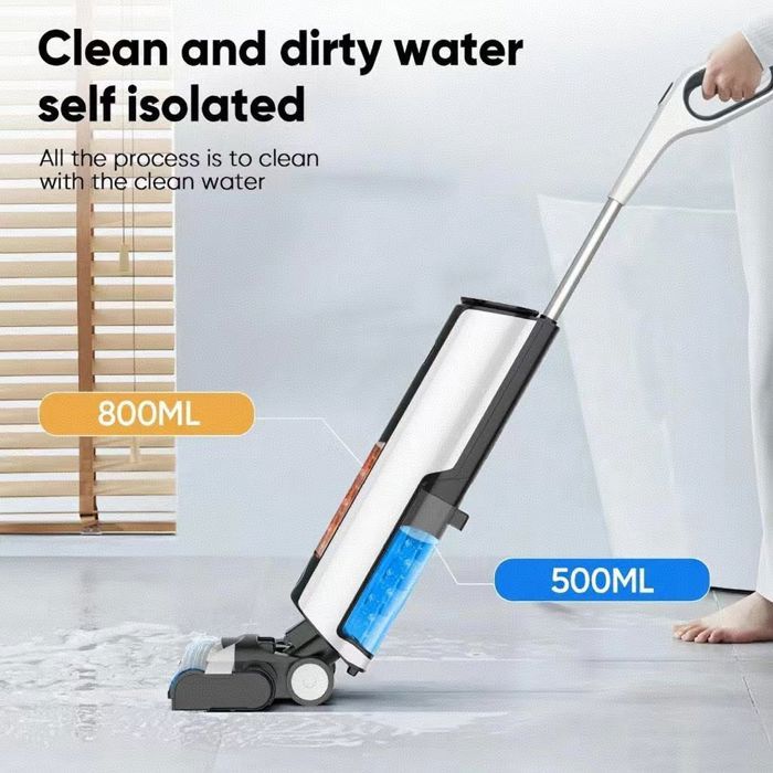 Aspirateur balai sans fil 3 modes de fonctionnement 40 minutes dautonomie écran LED surface de nettoyage jusquà 140 m² gris