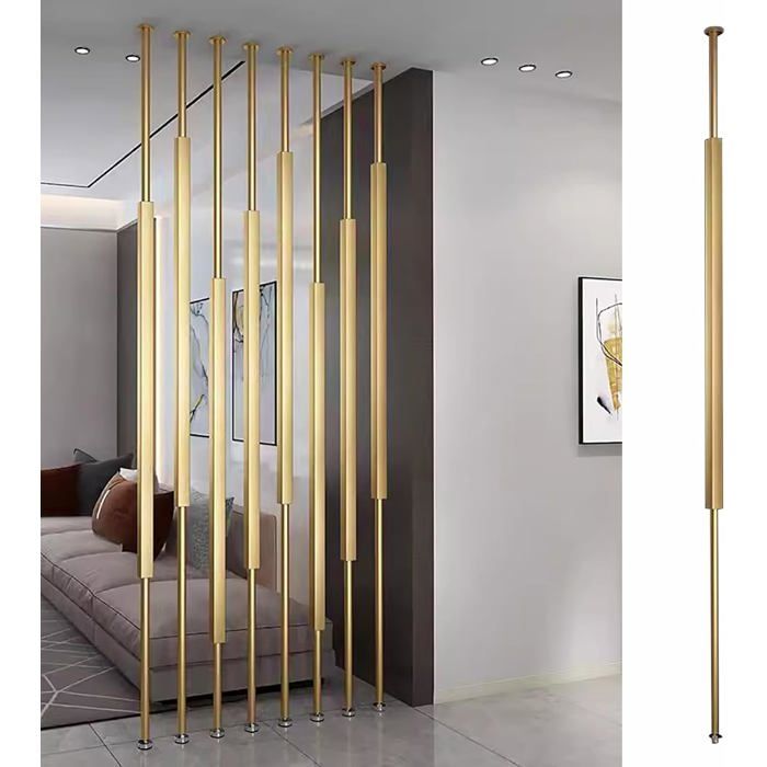 Cloison de Séparation de Pièce en Lattes de Bois du Sol Au Plafond Cloisons de Séparation de Pièce En Lattes de Bois Du Sol Au Plafond, Salle De Bain/balcon/cage D'escalier/entrée Écran(Nero,130cm/51