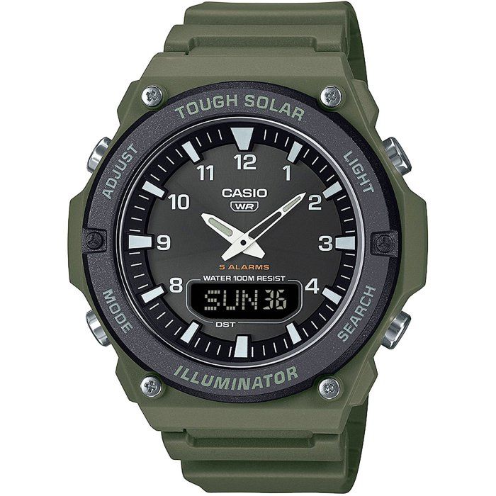 Montre - CASIO - AQ-S820W - Homme - Vert - Solaire - Ana-Digital