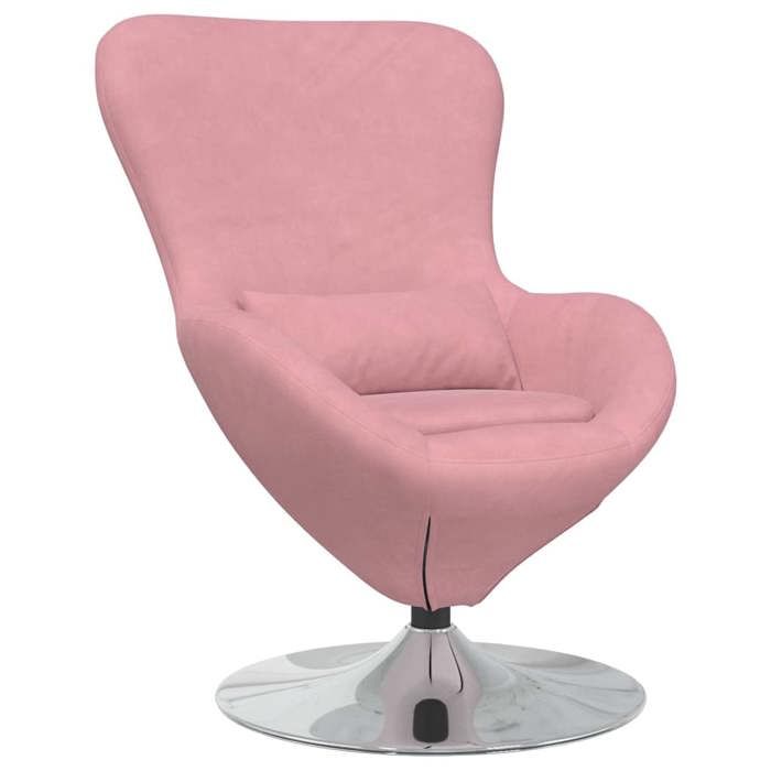 ESTINK® Fauteuil œuf pour 1 personne - style moderne - Rose 63 x 73 x 90 cm Velours @@973