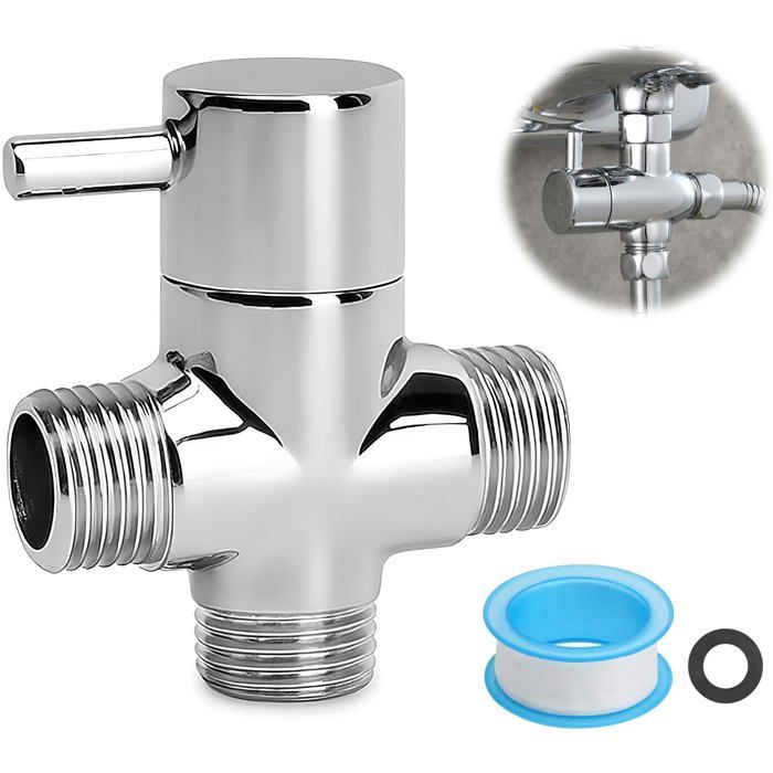 Vanne De Bouteille De Plongée – Laiton Chromé, Résiste à L’eau De Mer, Compacte, Facile à Installer, Longue Durée