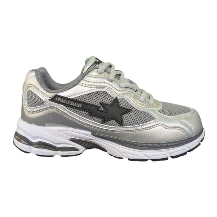AMERICAN COLLEGE AMERICAN COLLEGE - Baskets - argentée - Argent - 40 - Chaussures Femme