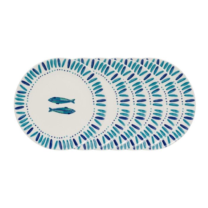 Assiette plate Kyanos 27 cm (lot de 6) - Table Passion