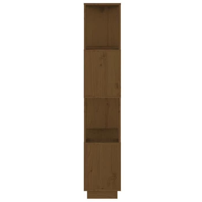 Cabinet de Livre SOLOMOON CHIC Bibliothèque Polyvalente - Pour enfant/adulte - Marron miel 51x25x132 cm Pin BB1985
