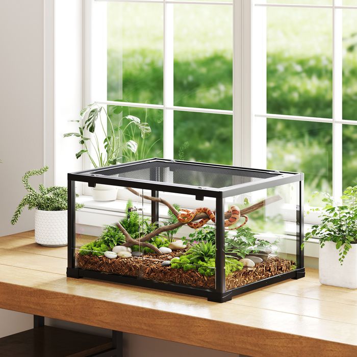 Terrarium en verre pour reptile enclos pour hamster 86 L ventilation ... - Ventilation Designed Hamster Aquarium