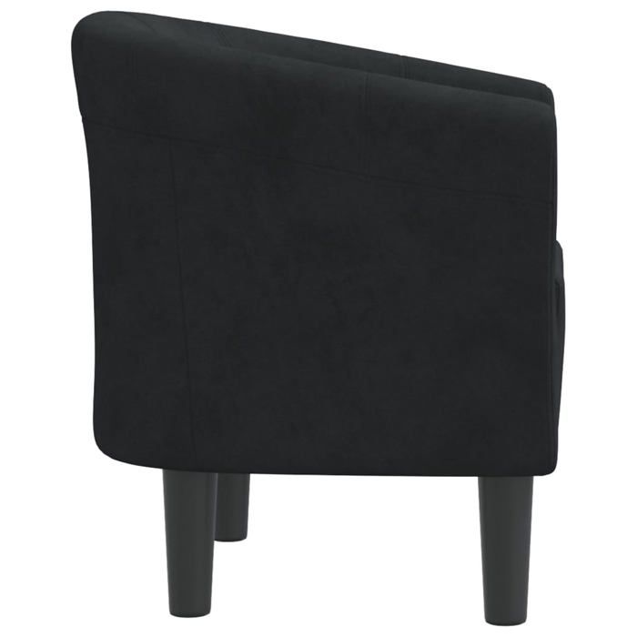 TOP 2026 Chaise salon/Fauteuil cabriolet - pour 1 personne - noir velours - 70x56x68 cm FF4633 TOP 2026 Chaise salon/Fauteuil cabriolet - pour 1 personne - noir velours - 70x56x68 cm FF4633