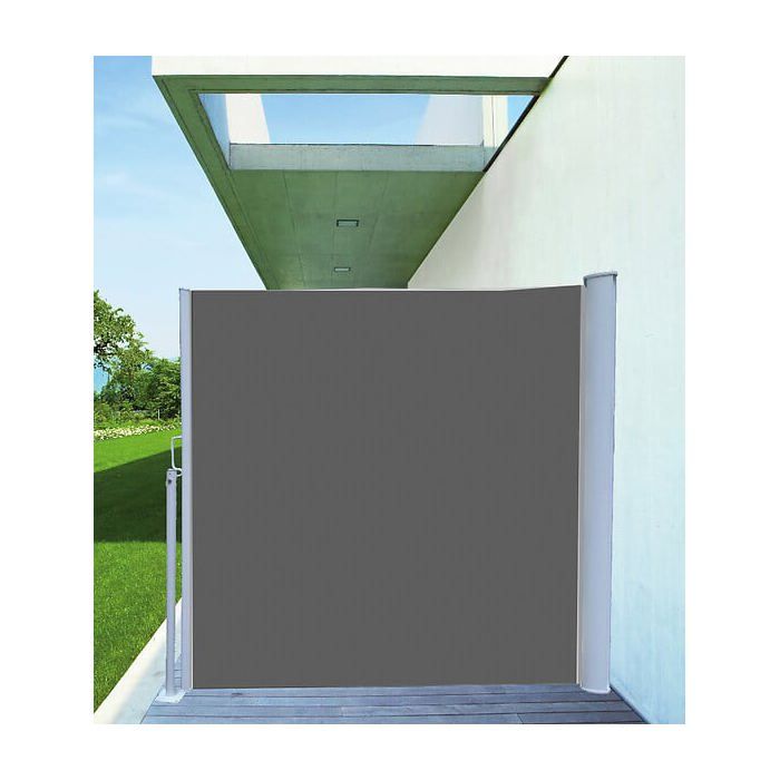 Rideau de terrasse - Acier - Gris - 1.6x3m