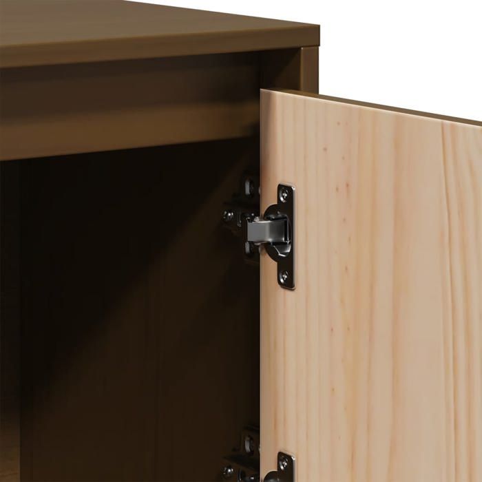 Remise 2026®Enfilade de rangement Brun - Buffet bas Marron miel 110 5x35x117cm - Bois massif de pin 284 6678280