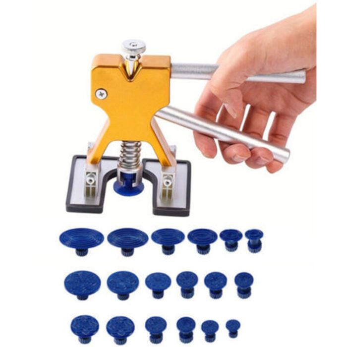Kit de débosselage sans peinture pour carrosserie automobile outils de réparation pour impacts de grêle (taille : avec 18 ventou