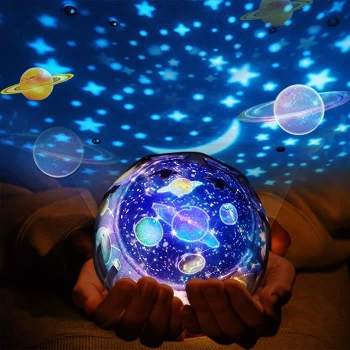 Projecteur lumiere - Roame - bebe 3 modèles 6 films rotatif lampe veilleuse pour fille enfant chambre ciel nuit étoilée plafond de