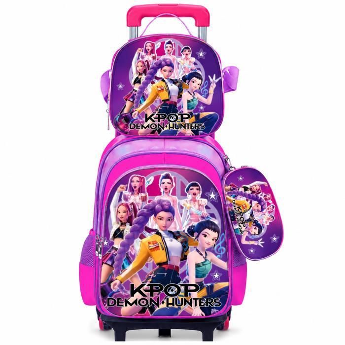 Sac à dos Ensemble scolaire APROSP Rumi zoey Mira IdolStar 3 pièces trousse sac repas style KPOP fille.
