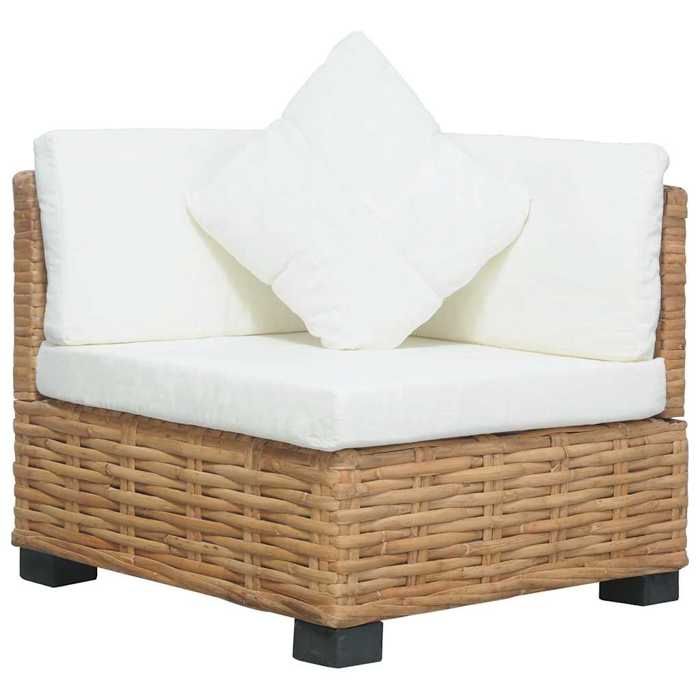 Brun Canapé dangle avec coussins Rotin naturel - Siège de balcon LV59759