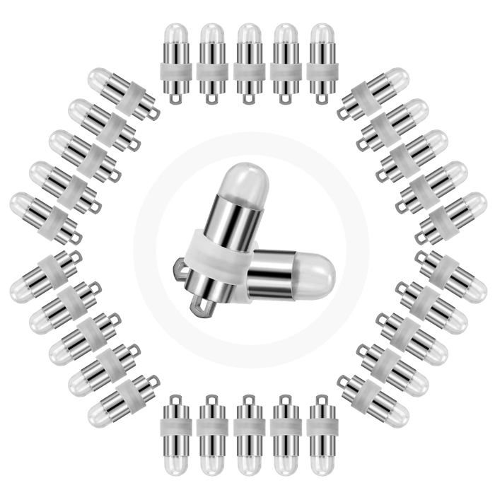 LED Ballons Lampes 30PCS Lampion Lanterne Papier LED Fête Imperméable et Durable (Blanc Chaud Non-clignotante) Lumineuse
