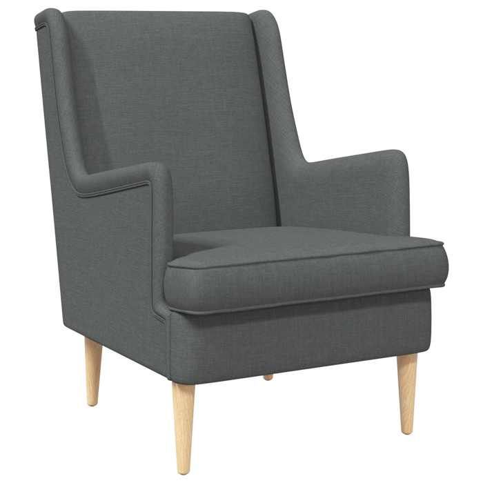 Elégance - Chic Fauteuil 1 place moderne - Fauteuil salon-séjour - Gris foncé - Tissu - 62x79x90cm_0636917