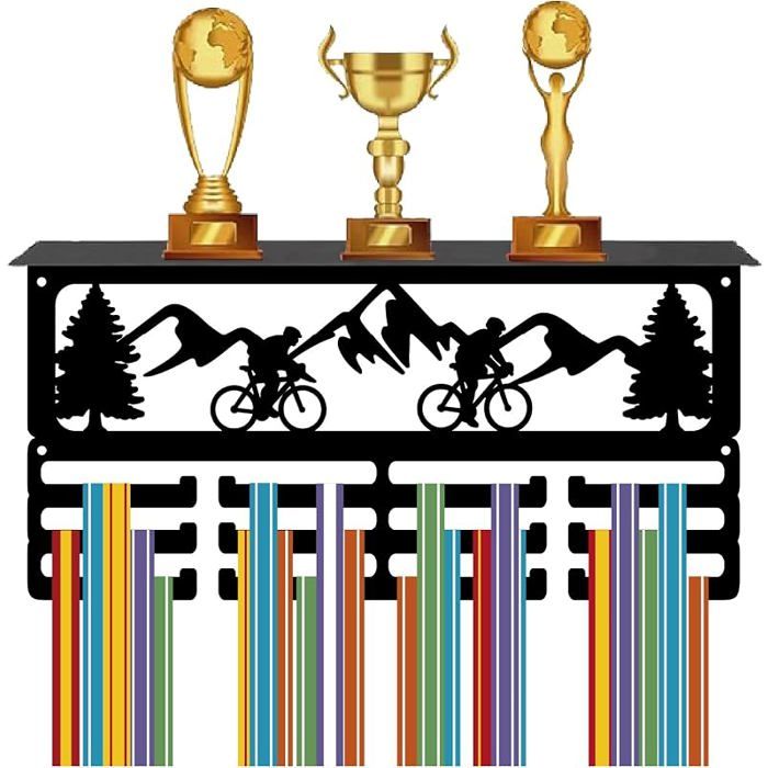 Porte Médailles Cyclisme Porte Médailles Vélo avec Étagère Trophées Porte Médailles Sport Vélo Montagne pour Montage Vélo TROPHEE