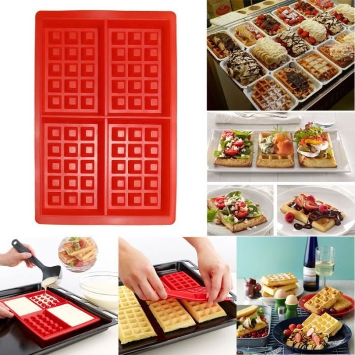 Waffle Heart Moule Gaufre X4 Cœur Rouge Achat Vente Gaufrier Cdiscount