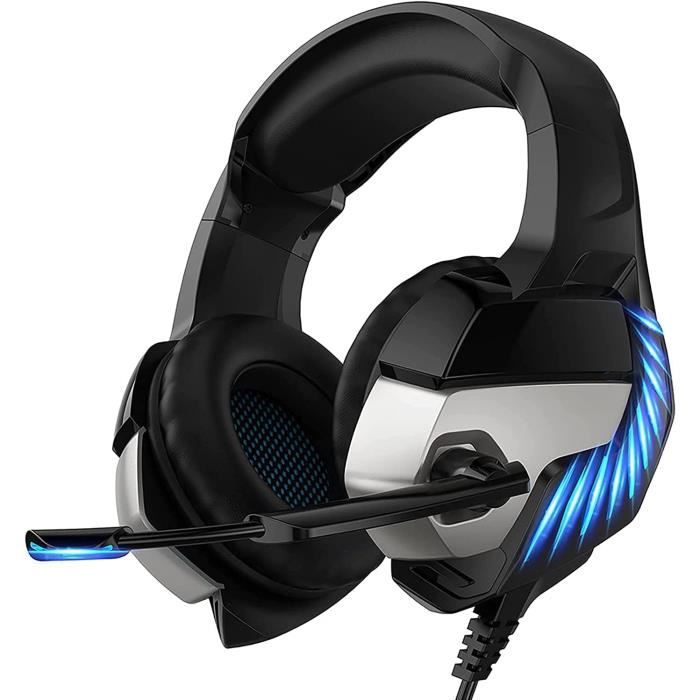 Casque PS4 Casque avec Micro Anti-Bruit Casque Son Surround 7.1 Virtuel  Forte Basse LED Lumière Casque pour PS5 PC Laptop Mac A392 - Cdiscount  Informatique