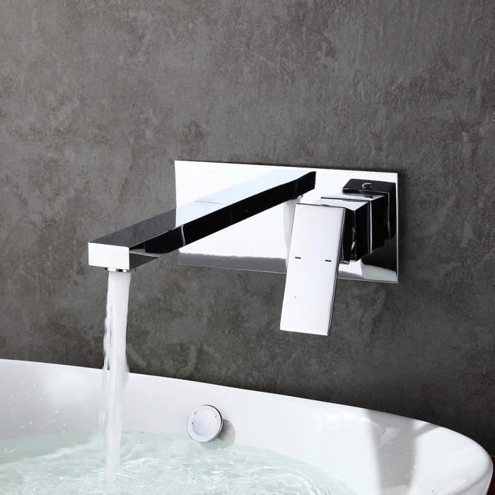 Robinet Salle de Bain Mural Homelody - Mitigeur de Lavabo en