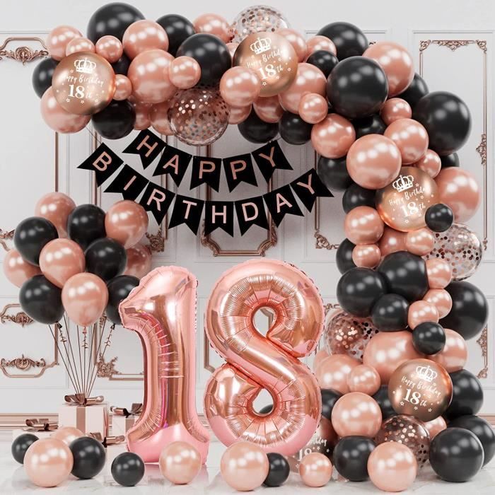 15 pièces/ensemble 18th joyeux anniversaire ballon décor or argent  confettis Latex ballons pour 18 ans anniversaire célébrer la décoration -  AliExpress