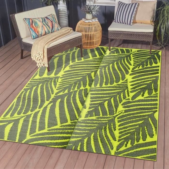 iCustomRug Tapis d'extérieur réversible en plastique pour pique-nique