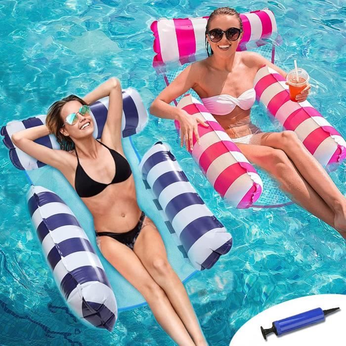 Hamac à air gonflable Lounge piscine extérieure flottante chaise