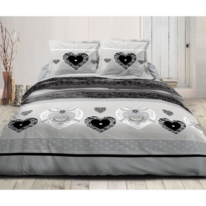 Parure de couette microfibre HOME PASSION PHILOSOPHIE - 1 housse de