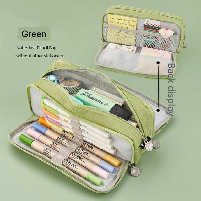 Sac à Cosmétiques / Trousse à Crayons Motif Chat Rose - Grande Capacité - Pour Filles, Femmes, école, Voyage - 9