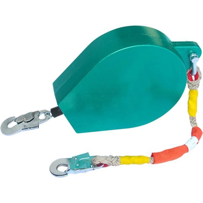 Antichute à Rappel Automatique 3 M – Double Frein à Disque, Charge 150 Kg, Verrouillage 0,2 M, Pour Travaux En Hauteur