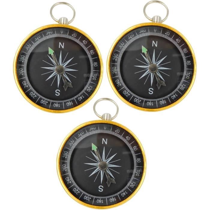 9 Pièces Mini Boussole Enfant, Multicolore Boussole Survie Avec