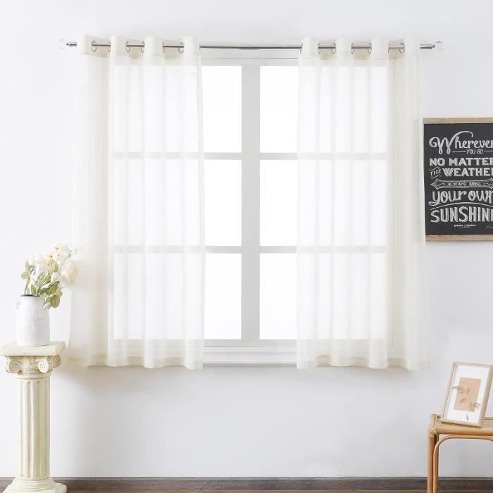 Mnsruu Rideaux Voile Transparent Licornes Arc-en-Ciel 140 X 213 Cm - Lot De 2 Panneaux