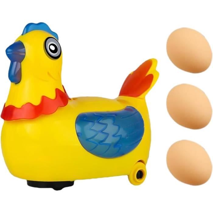 Jouet de Ponte de Poule - Marque - Blanc - Interactif - Éducatif