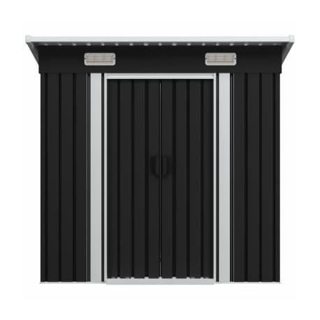 Abri de jardin en métal 198m² - 2 portes - Anthracite - KEL