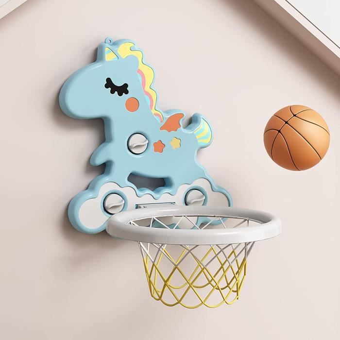 Panier De Basket Pour Bain Bébé Avec Ventouse - 5 Balles Incluses - Jouet De Bain Ludique Pour Enfants 1-3 Ans - Stimule La Motricité