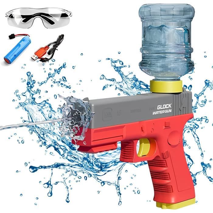 Pistolet à eau électrique pistolets d'aspiration d'eau automatiques pistolet de tir LED pistolet à eau jeux de plein air piscine d'eau jouet de plage pour enfants garçon