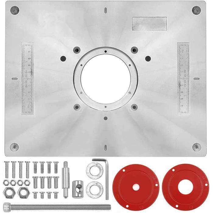 Système de levage de défonceuse, élévateur de précision en aluminium avec  plaque supérieure, plaque d'insertion de table de toupie pour le travail du