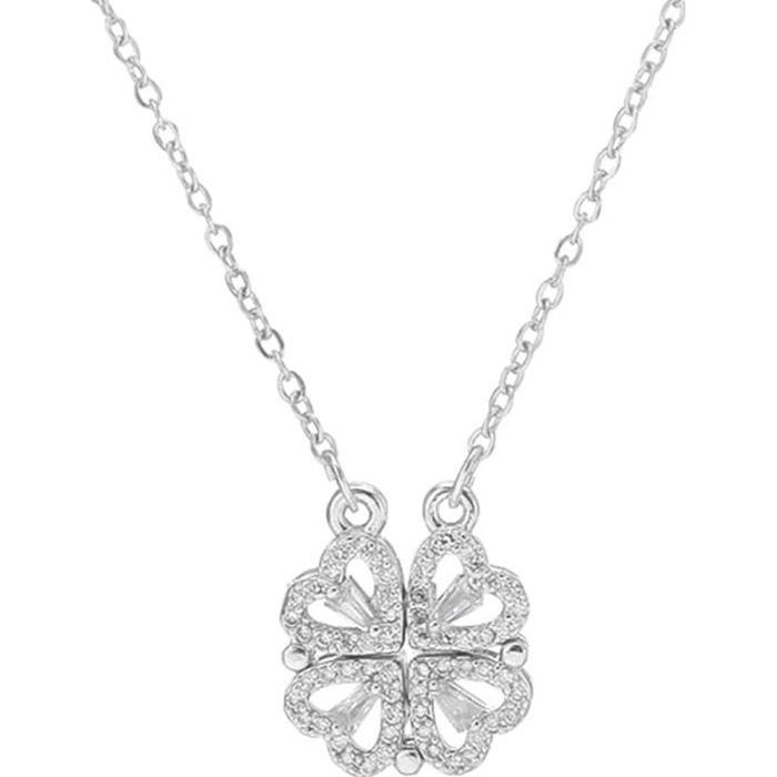 QEXUJOW Colliers pour femme Collier Trèfle à Quatre Feuilles