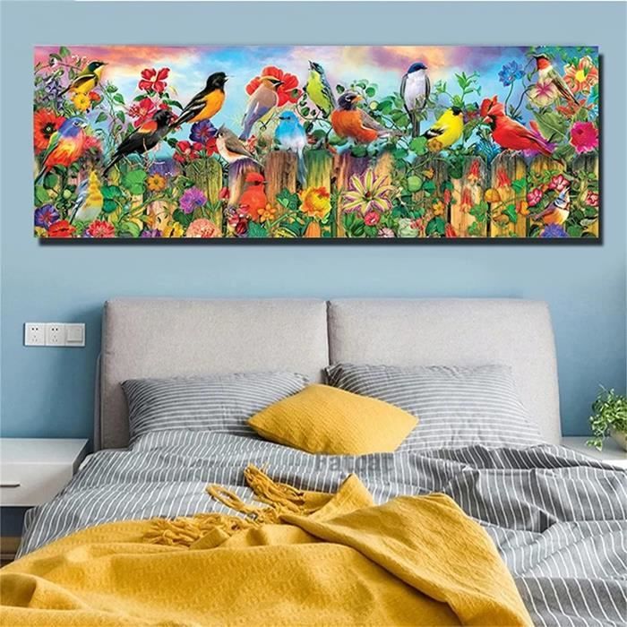 Diamond Painting - Les Oiseaux des Fleurs Magiques (90cm x 90cm) main image 0