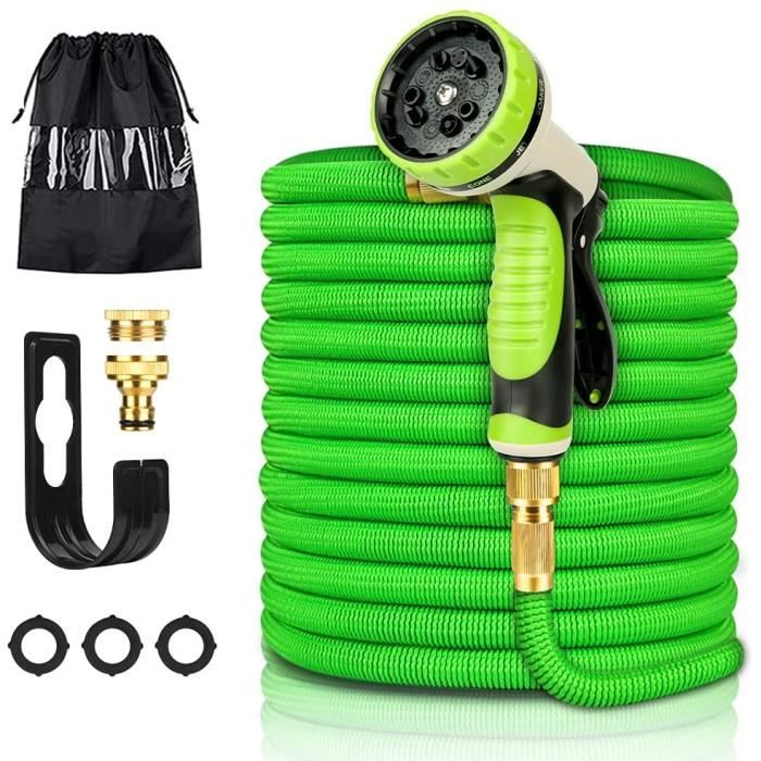 Adaptateur 3/4 1/2 Tuyau D'Arrosage 30m Extensible X3 - Pistolet 8 Modes - Adaptateurs 3/4 Et 1/2 - Résistant Tuyau Arrosage Adaptateur 3/4 1/2 Tuyau D'Arrosage 30m Extensible X3 - Pistolet 8 Modes - Adaptateurs 3/4 Et 1/2 - Résistant Tuyau Arrosage