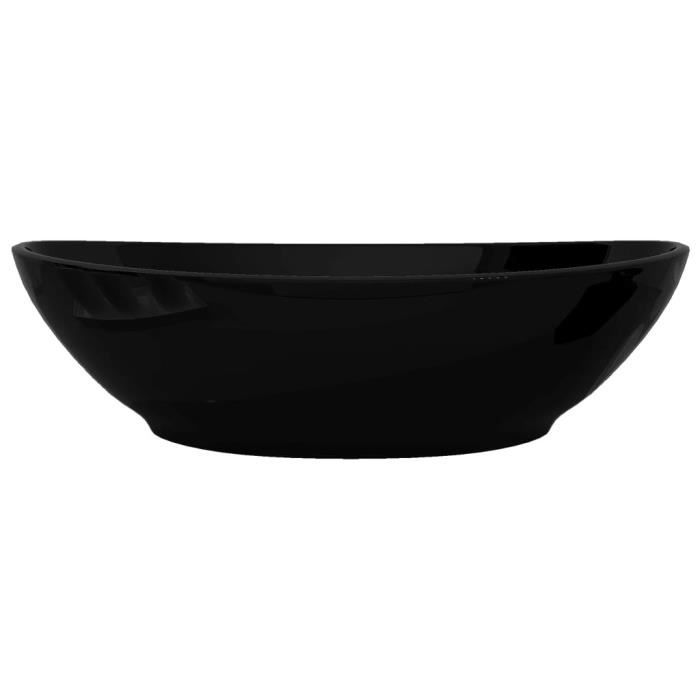 Vasque à poser - HB014 - Ovale - Céramique - Noir - 40 x 33 cm